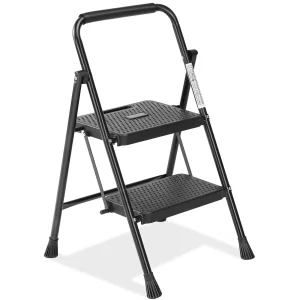 Folding 2/3 Step Ladder, Anti-Slip, 800lbs Capacity