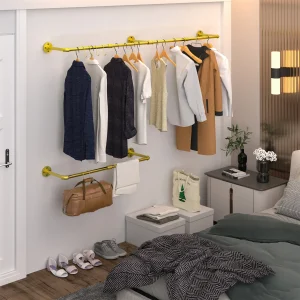 Industrial Pipe Clothes Hanging Rack