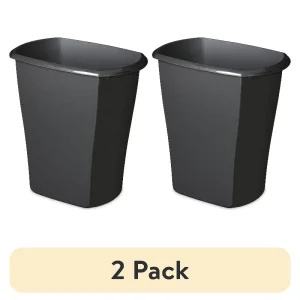 (2 pack) Small Bathroom Trash Can, 5.5 Gallon