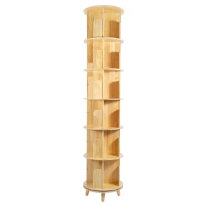 6-Tier Rotating Bookshelf