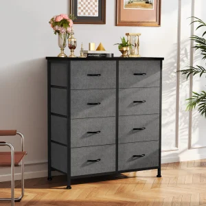 Dresser With 8 Fabric Drawers Steel Frame Assembly