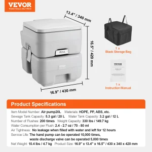Camping Porta Potty Leak-proof and Odorless Toilet